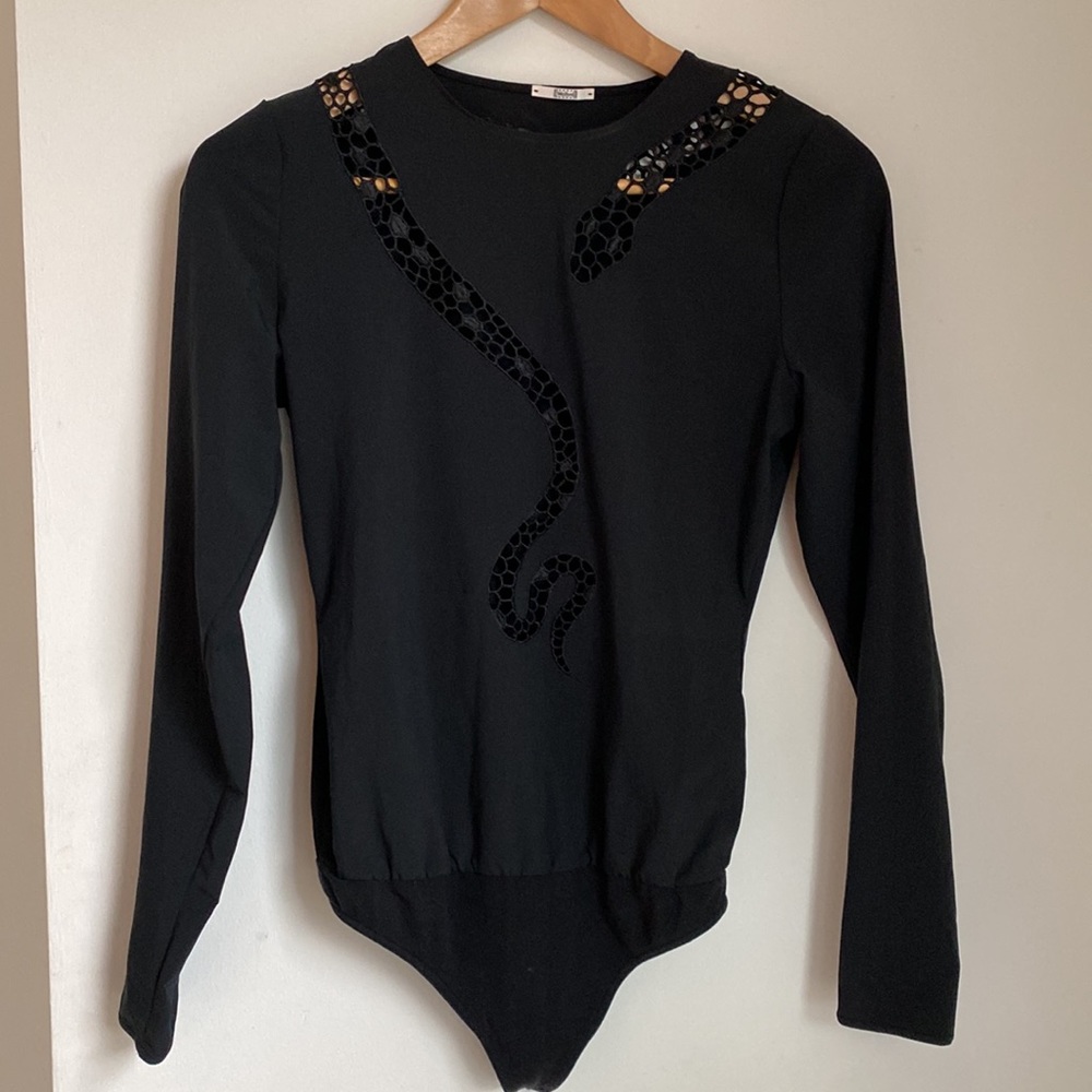 Wolford Body Suit snake cut out size small